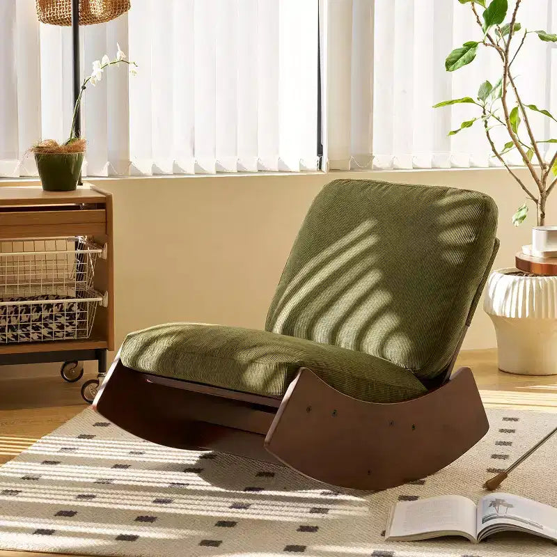 TUYOHW Glider Accent Chair with Wood Frame Lounge Rocking Chair with Corduroy Upholstered Versatile Reading Chair for Living Room, Bedroom