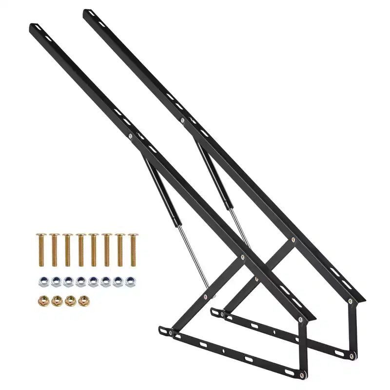 VEVOR Bed Lift, 59x79 in Compatible Extra-large Size 309 lbs Load Bearing, DIY Wall Bed Mechanical Hardware Kit Vertical Deluxe, Black