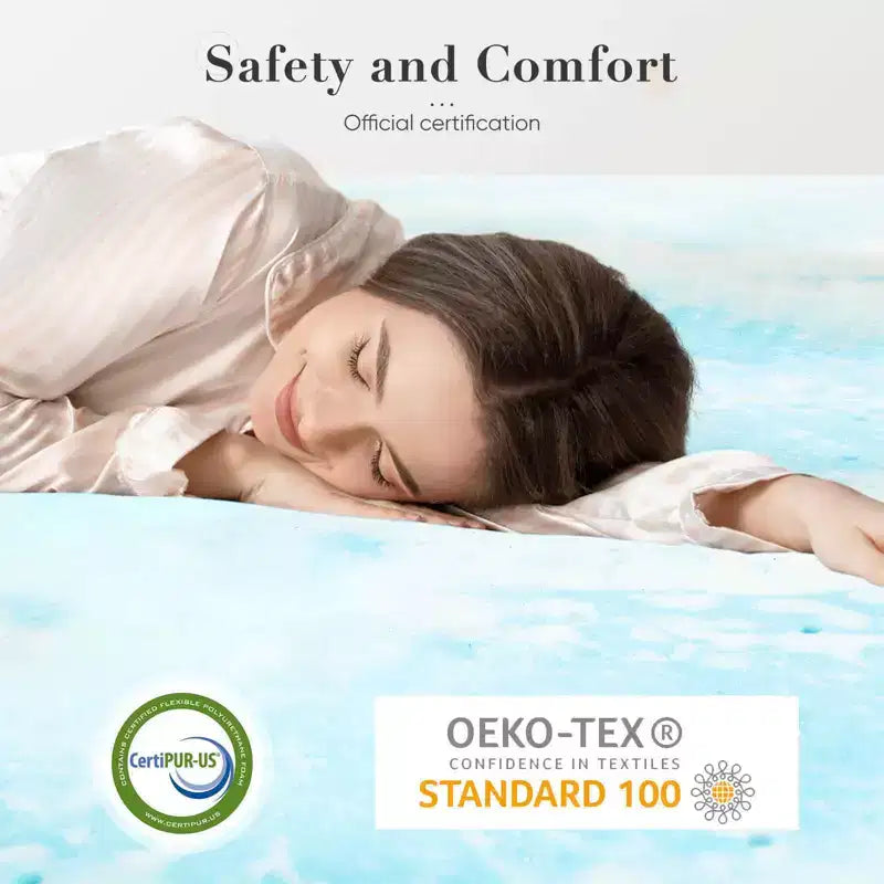 Topper per materasso in memory foam con gel rinfrescante da 7,6 cm