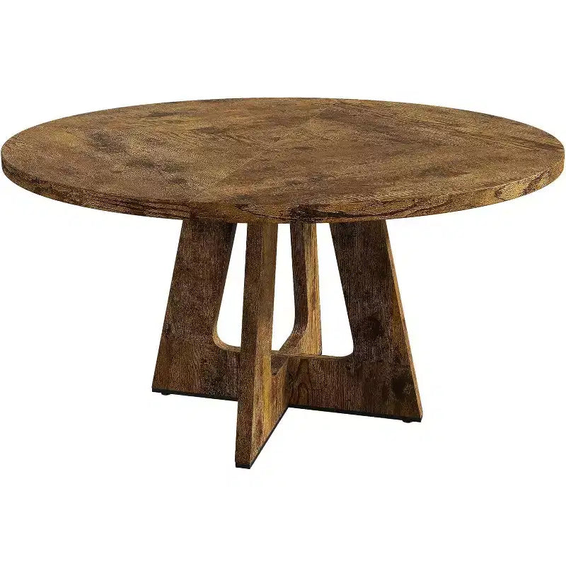 Tavolo da pranzo rotondo da 47 pollici con base in metallo