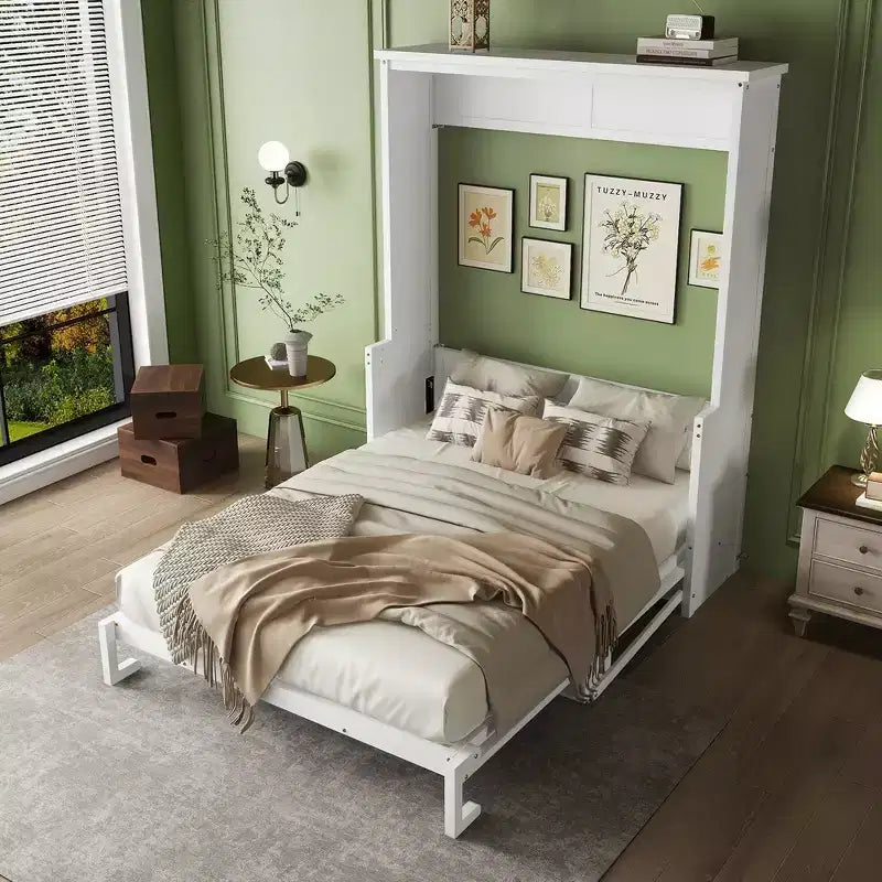 Telaio per letto a scomparsa matrimoniale con letto a muro pieghevole e ripiano integrato