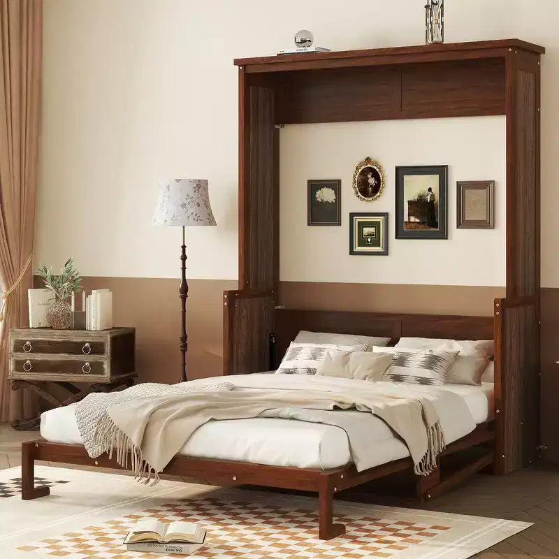 Telaio per letto a scomparsa matrimoniale con letto a muro pieghevole e ripiano integrato