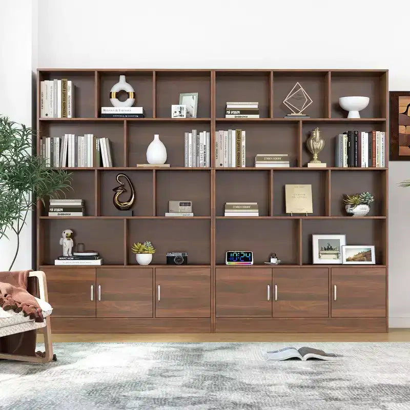Libreria a Cubi a 4 Livelli da 71 Pollici con Ripiani Aperti