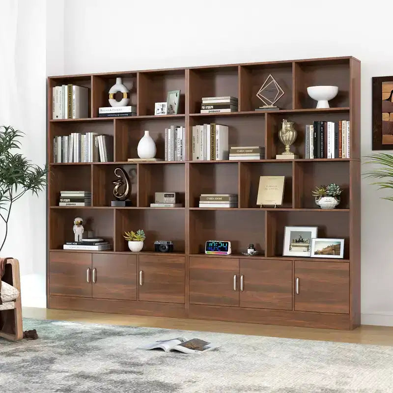 Libreria a Cubi a 4 Livelli da 71 Pollici con Ripiani Aperti