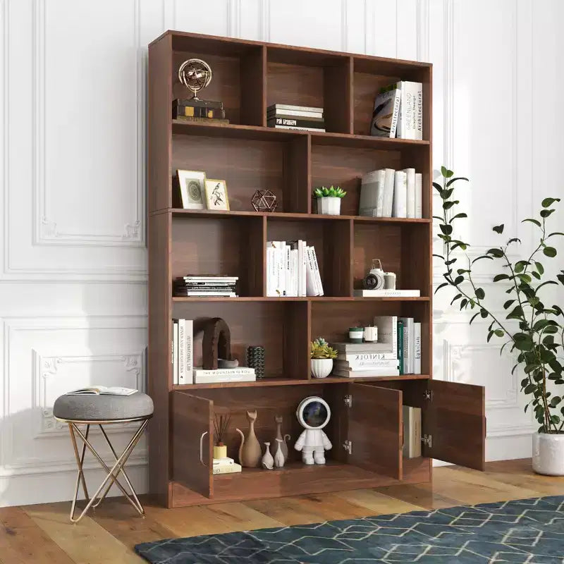 Libreria a Cubi a 4 Livelli da 71 Pollici con Ripiani Aperti