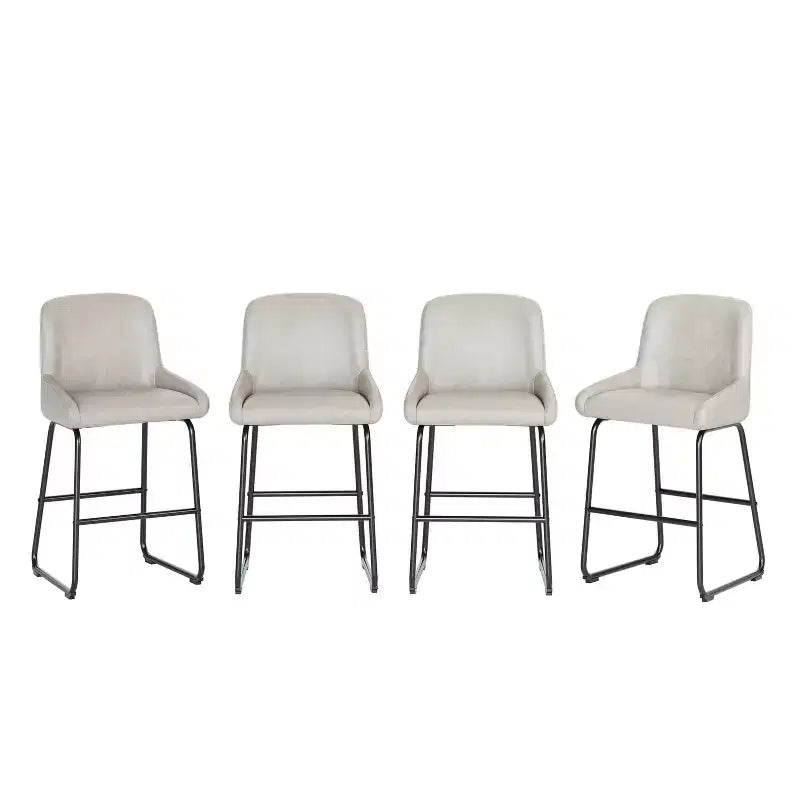 Sgabelli da Bar Altezza Bancone Set con Schienale e Poggiapiedi - Pelle PU, Struttura in Metallo