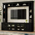 Clihome 4-Piece Modern Large Entertainment Center Wall Unit with Bookshelves for Living Room
