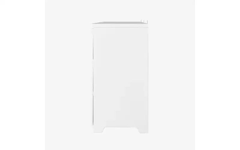 Cassettiera a 9 cassetti con apertura a pressione, finitura bianco opaco