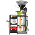 Garden Tool Organizer,Heavy Duty Garage Tool Storage With 6 Shelves& 35 Long-Handled Slots,Freestanding Tool Organizers and Storage for Yard Shed