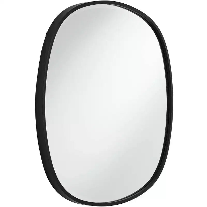 Specchi da Parete Rotondi Neri, Set di 2 – 86 cm, Cornice in Ferro
