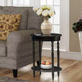 HomeStock Oval Wood Table Top End Table 1 -piece