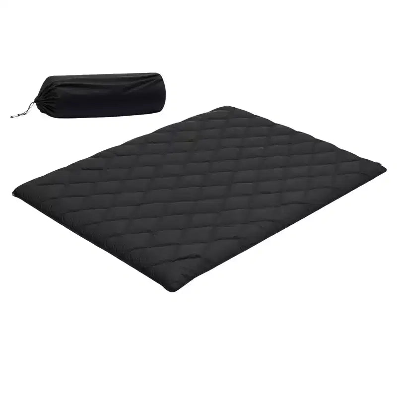 VEVOR Japanese Tatami Mat, Queen Size Foldable Japanese Tatami Mattress, Futon Mattress with Storage Bag, 9-Layer Floor Mat, 80 x 60 x 3.5 in, Black