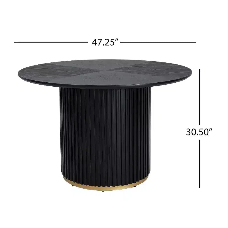 Set da pranzo industriale da 5 pezzi con sedie imbottite e tavolo rotondo con piedistallo