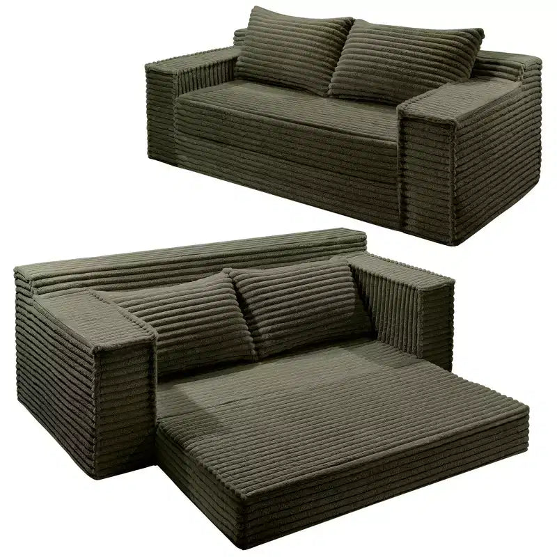 Divano Letto Trasformabile con 2 Cuscini