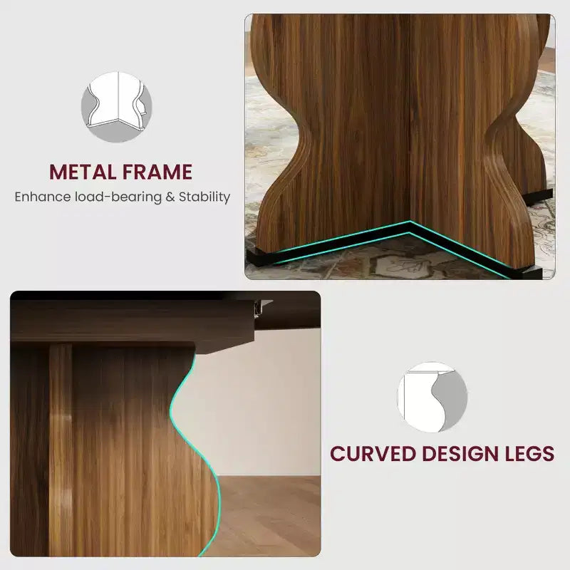 Tavolo da pranzo ovale allungabile, 120–160 cm, per 4–8 persone, piano in legno con struttura in metallo