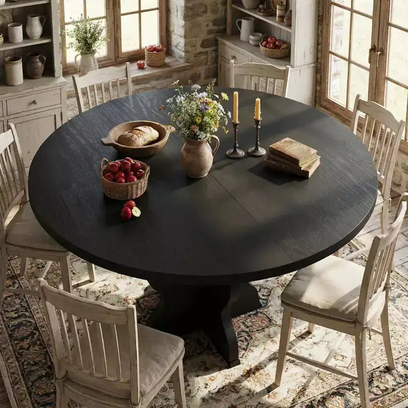 Tavolo da pranzo ovale allungabile, 120–160 cm, per 4–8 persone, piano in legno con struttura in metallo