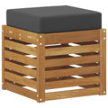vidaXL Stoolbench 2 Piece Natural and Anthracite Solid Acacia Wood