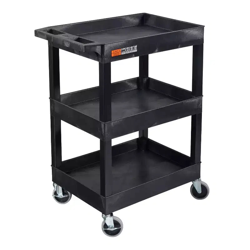 Stand Steady Tubstr Three-Shelf Multi-Purpose Compact Utility Cart, 24 W x 18 D x 34.25 H