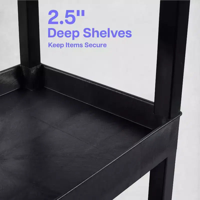 Carrello multiuso a tre ripiani con rotelle, 24 L x 18 P x 34,25 A